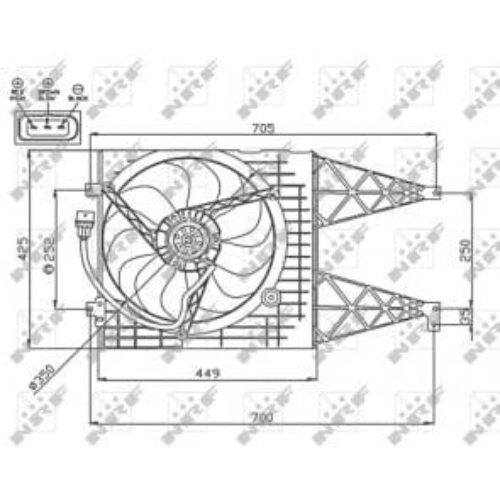 ELECTROVENTILADOR AUDI, SEAT, SKODA, VOLKSWAGEN 1J0959455 1J0959455B 6X0959455F