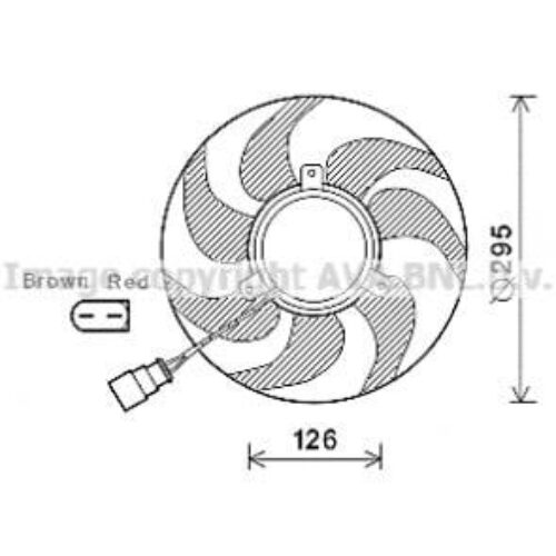 ELECTROVENTILADOR AUDI, SEAT, SKODA, VOLKSWAGEN 1K0959455ET 1K0959455DH 1K0959455Q 1K0959455CR