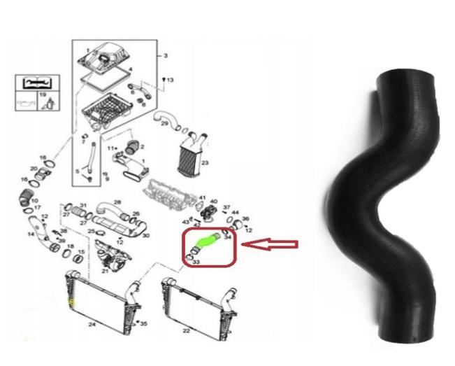 TUBO FLEXIBLE DE AIRE OPEL 55353829 6302612 1 TUBO FLEXIBLE DE AIRE OPEL 55353829 6302612