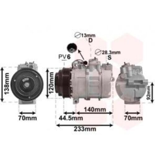 COMPRESOR AIRE ACONDICIONADO CHRYSLER, MERCEDES BENZ 2307011 A0002302011 2340911 2342411