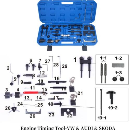 CONJUNTO DE CALADO PARA REGLAJE COMPATIBLE CON VAG (AUDI, SEAT, VW Y SKODA)