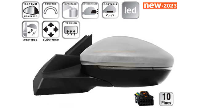 ESPEJO I.ELC.CX.T.IM.AB.RETR.LC.LED.10PIN PEUGEOT 2008 27057041 1 ESPEJO I.ELC.CX.T.IM.AB.RETR.LC.LED.10PIN PEUGEOT 2008 27057041