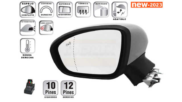 ESPEJO D.ELC.CVX.T.IMP.AB.RETR.SONDA.SIDE RENAULT Clio 27254802 1 ESPEJO D.ELC.CVX.T.IMP.AB.RETR.SONDA.SIDE RENAULT Clio 27254802